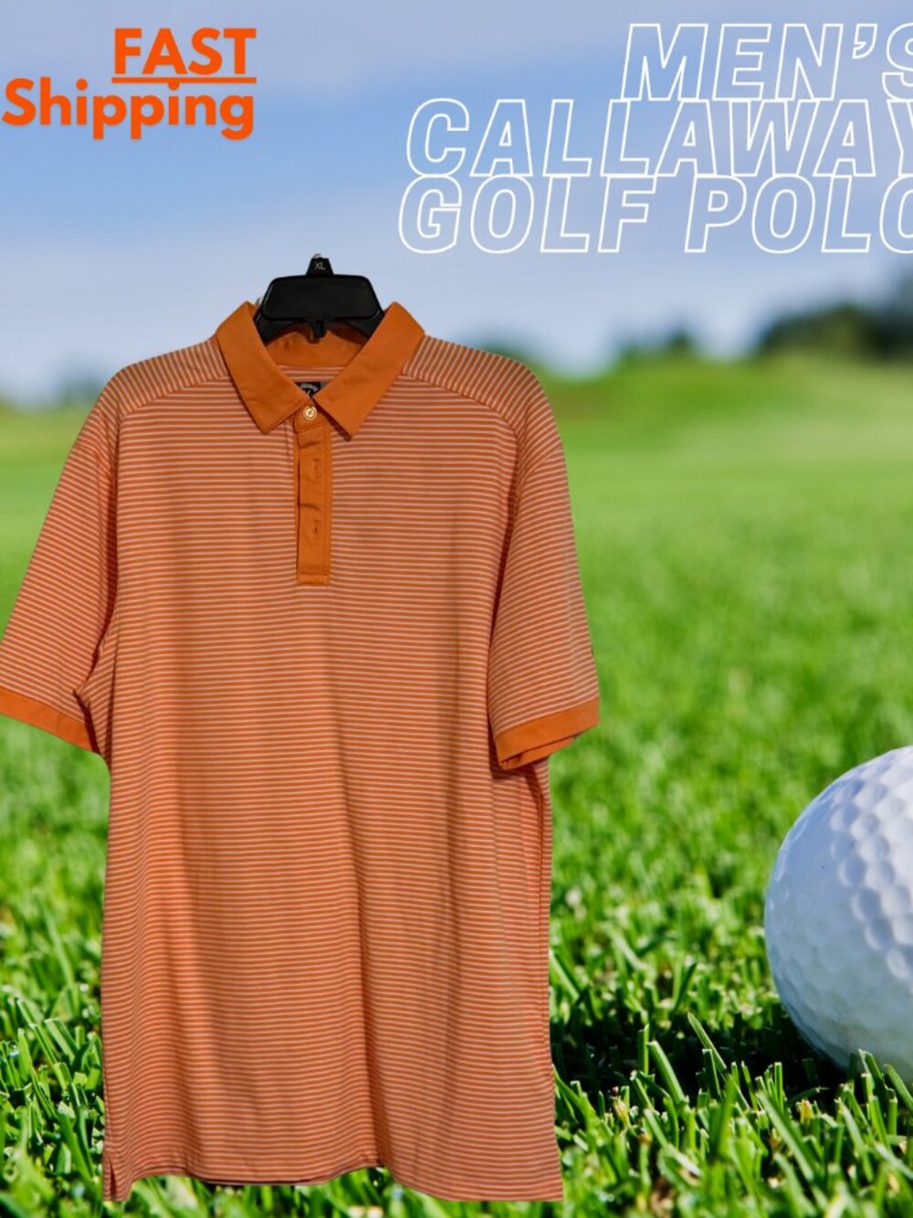 Callaway Men's Vibrant Orange Polo Shirt